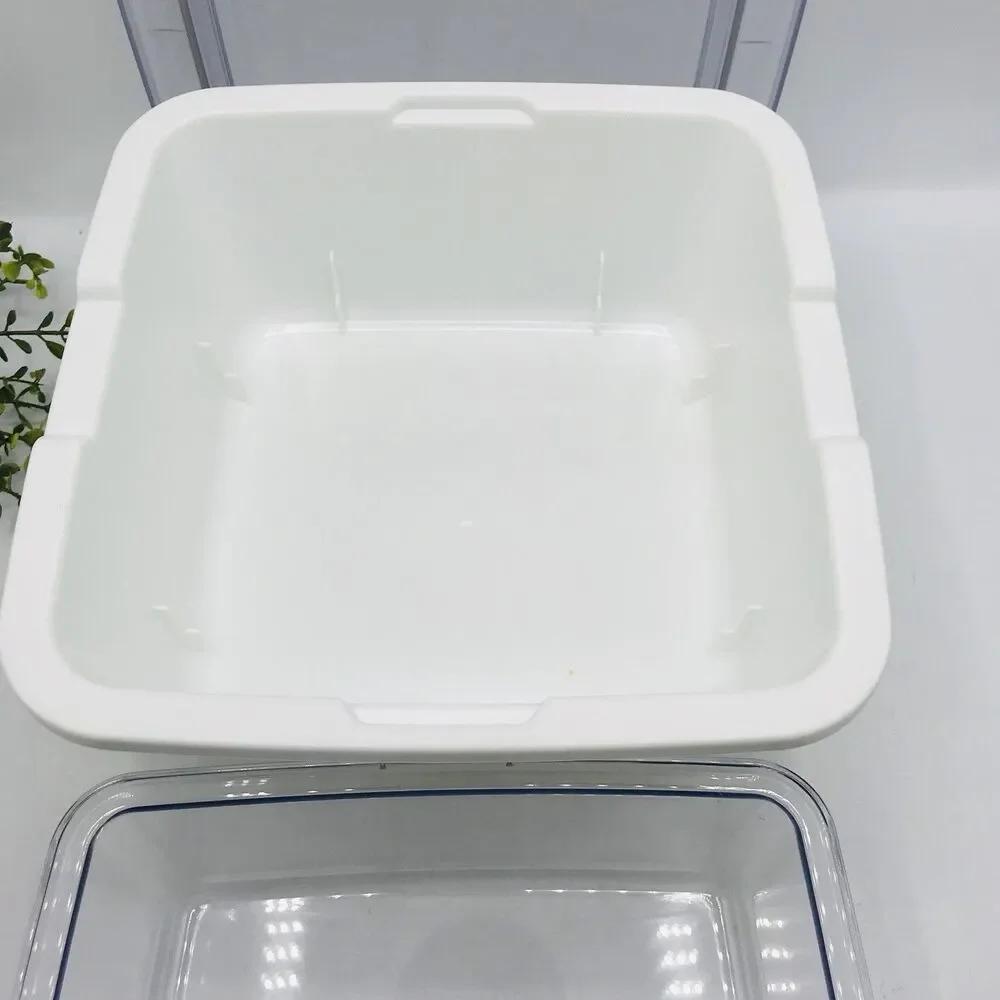 Pampered Chef 2.5 QT Cool and Serve Bowl w Freezer Pack Picnic Kitchenware White